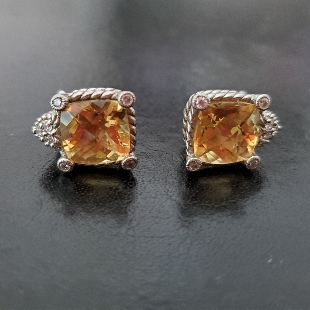 Judith Ripka Diamonique Sterling Silver Earrings